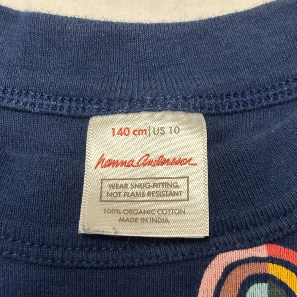 Hanna Andersson pajama top, size 10